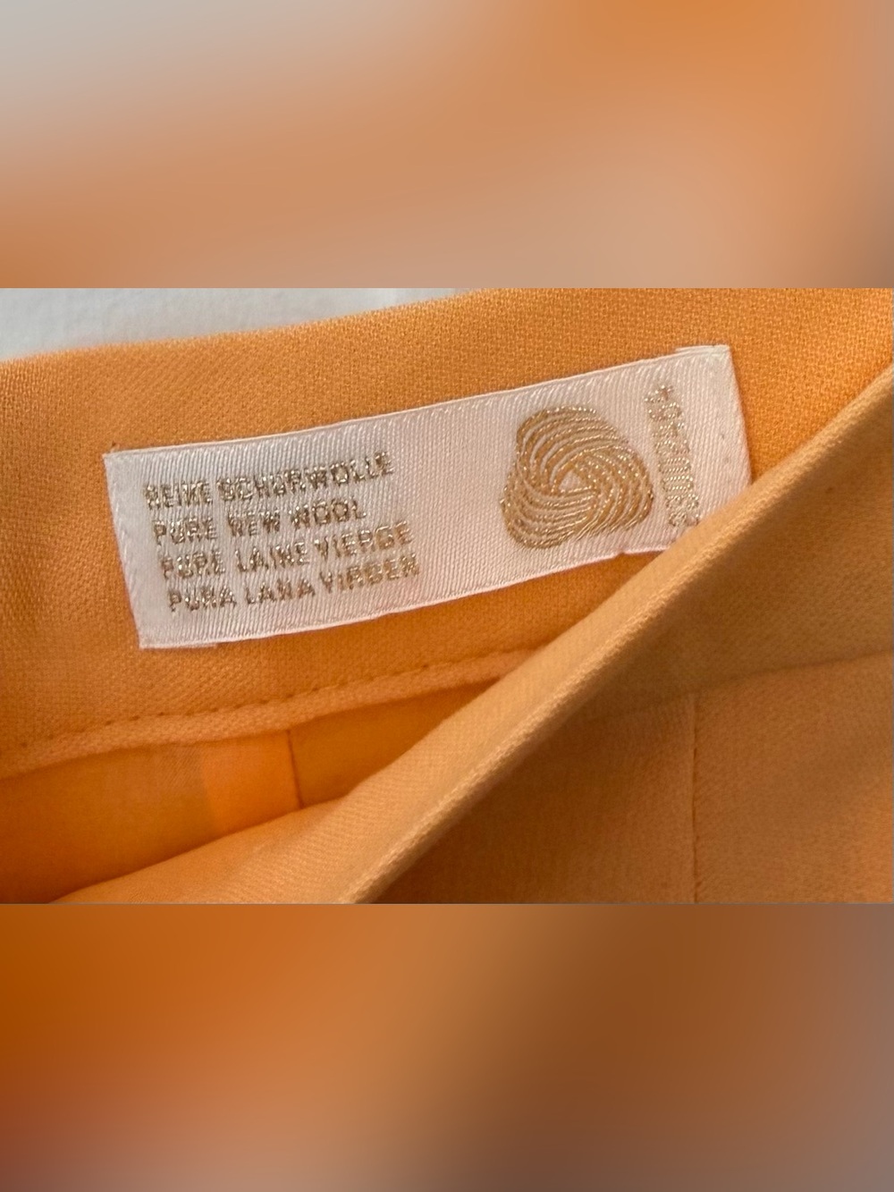 Escada Margaretha Ley Virgin Wool Skirt Suit 8 Apricot Orange Vintage Luxe - Picture 12 of 16
